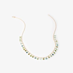 Tormaline verdi e blu 18 kt